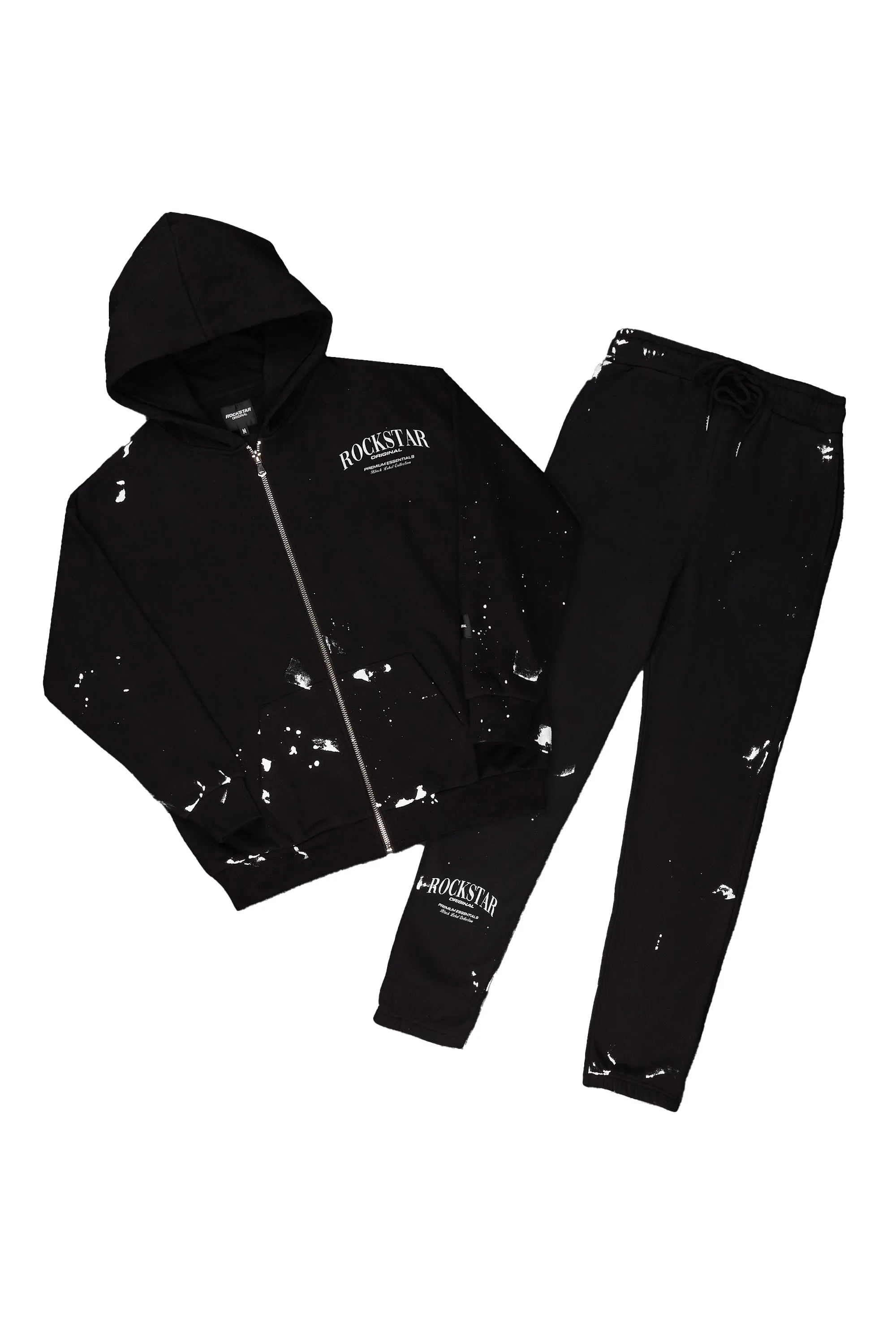 Fletcher Black Hoodie Track Set