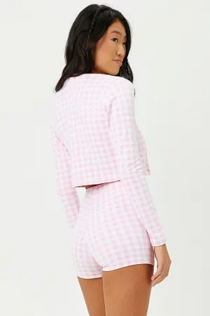 Flynn High Waist Biker Short - Pink Picnic