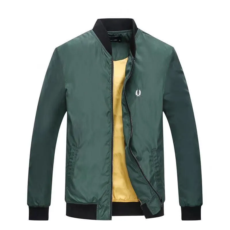 Fred Perry Brentham Navy Bomber Jacket- Green