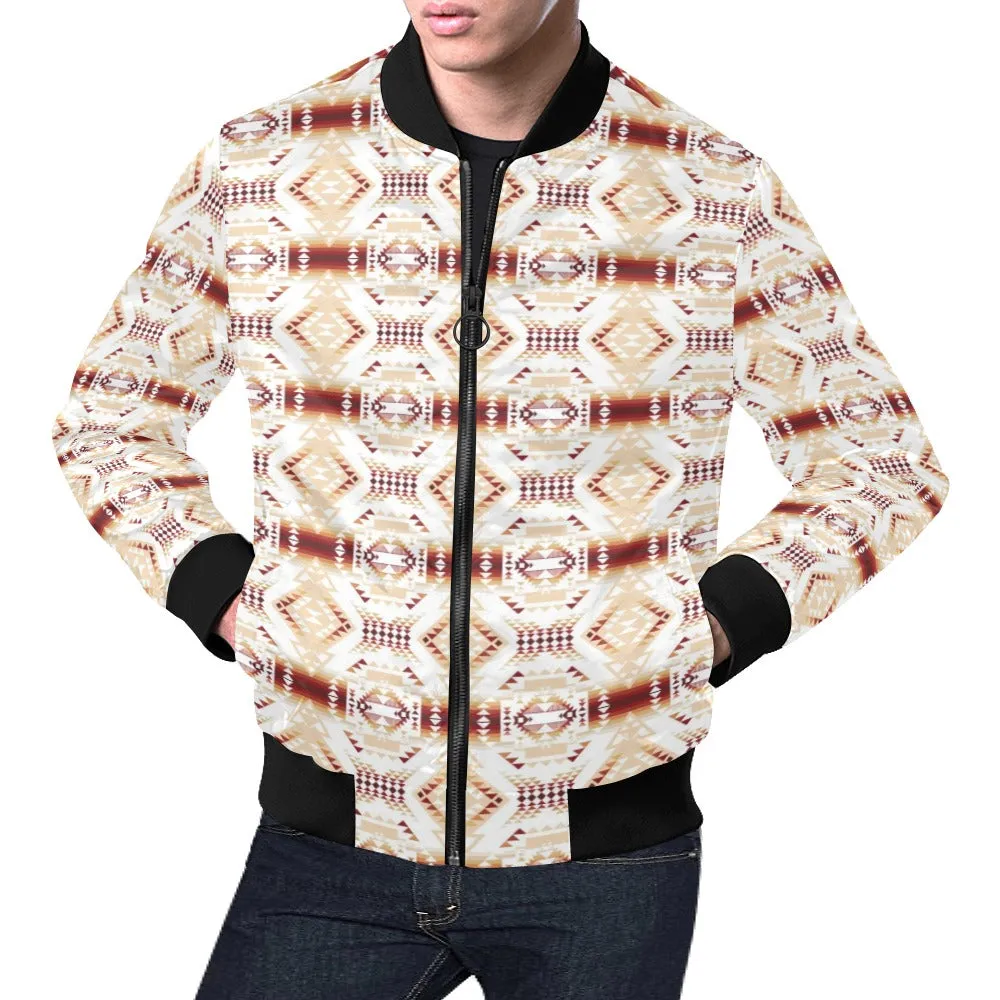 Gathering Clay All Over Print Bomber Jacket for Men