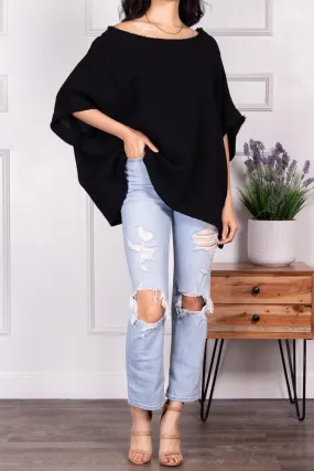 Gauze Poncho Top *FINAL SALE*