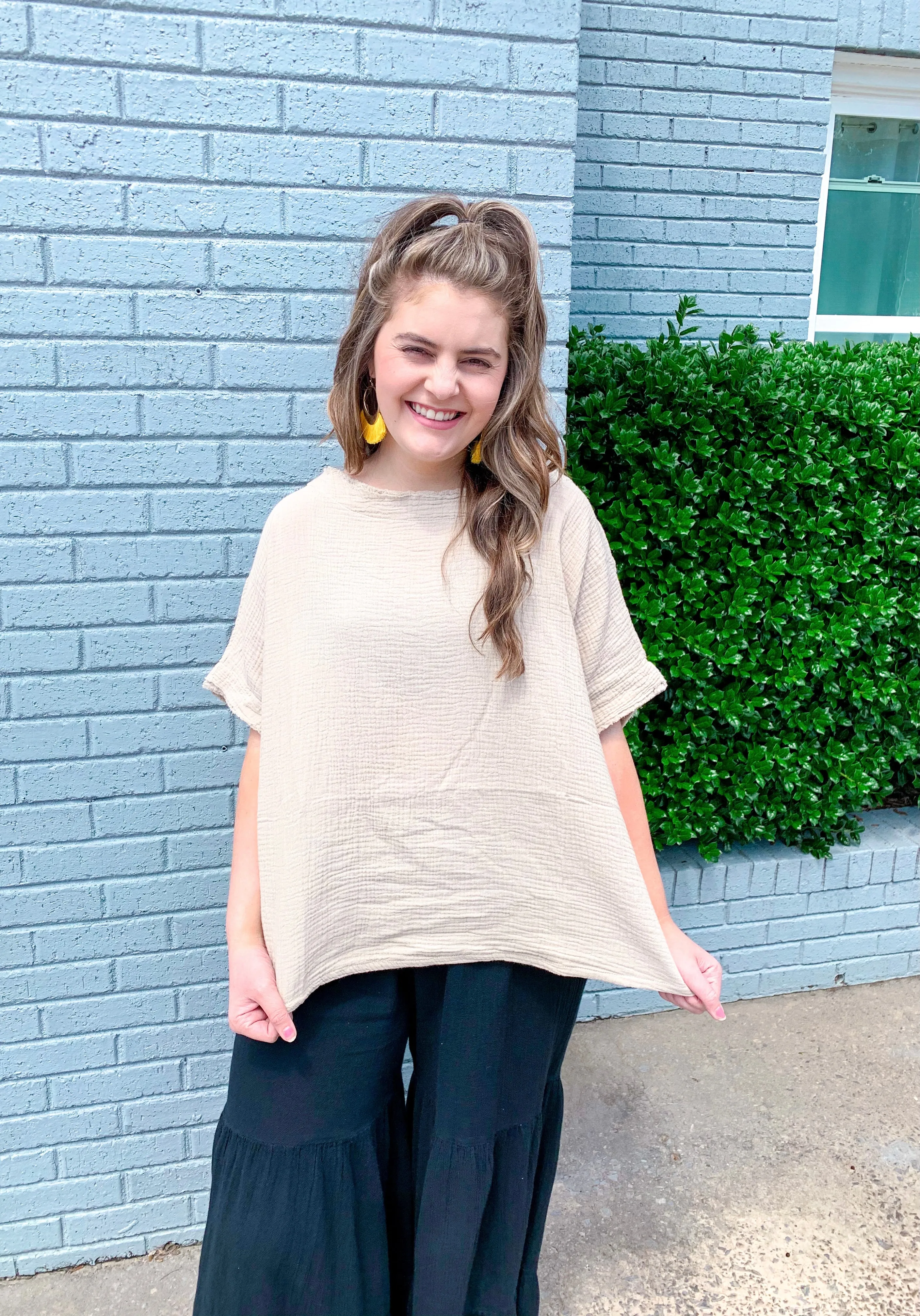 Gauze Poncho Top *FINAL SALE*