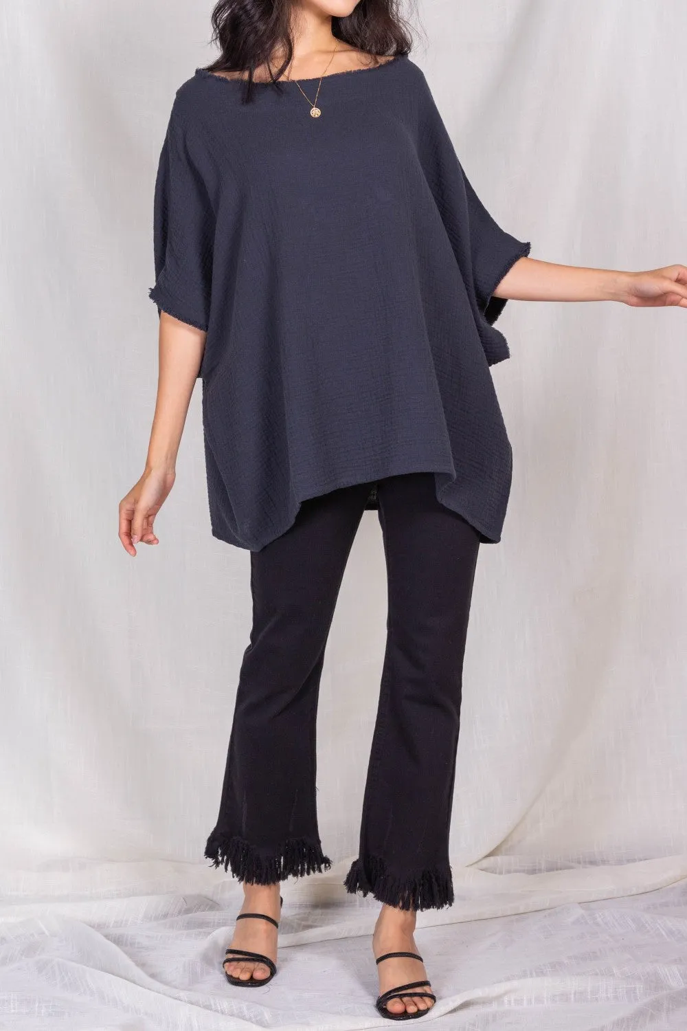 Gauze Poncho Top *FINAL SALE*