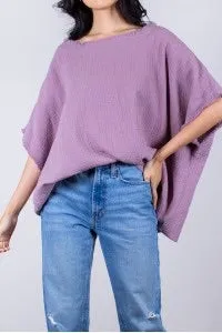 Gauze Poncho Top *FINAL SALE*