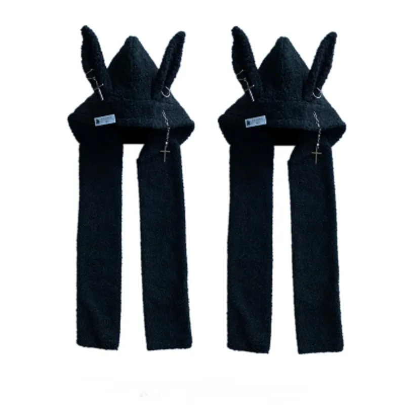 Gothic Bunny Hooded Scarf