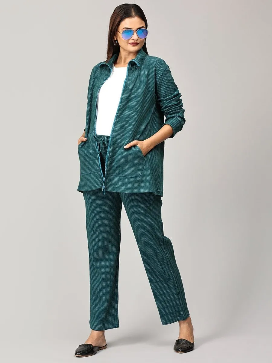 Green Virtue Maternity and Nursing Bomber Jacket Co- Ord Set