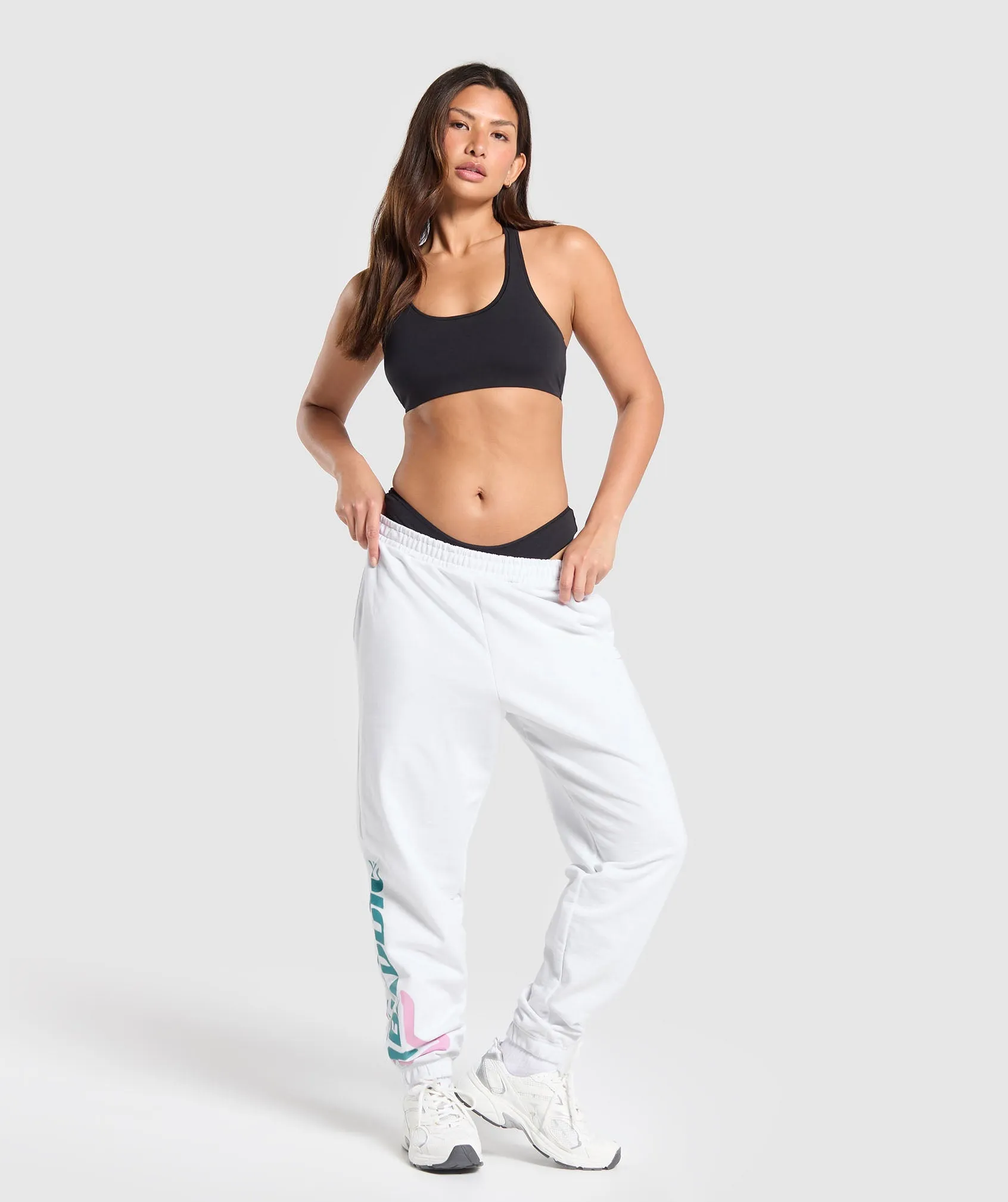 Gymshark Lifting Baddie Graphic Joggers - White