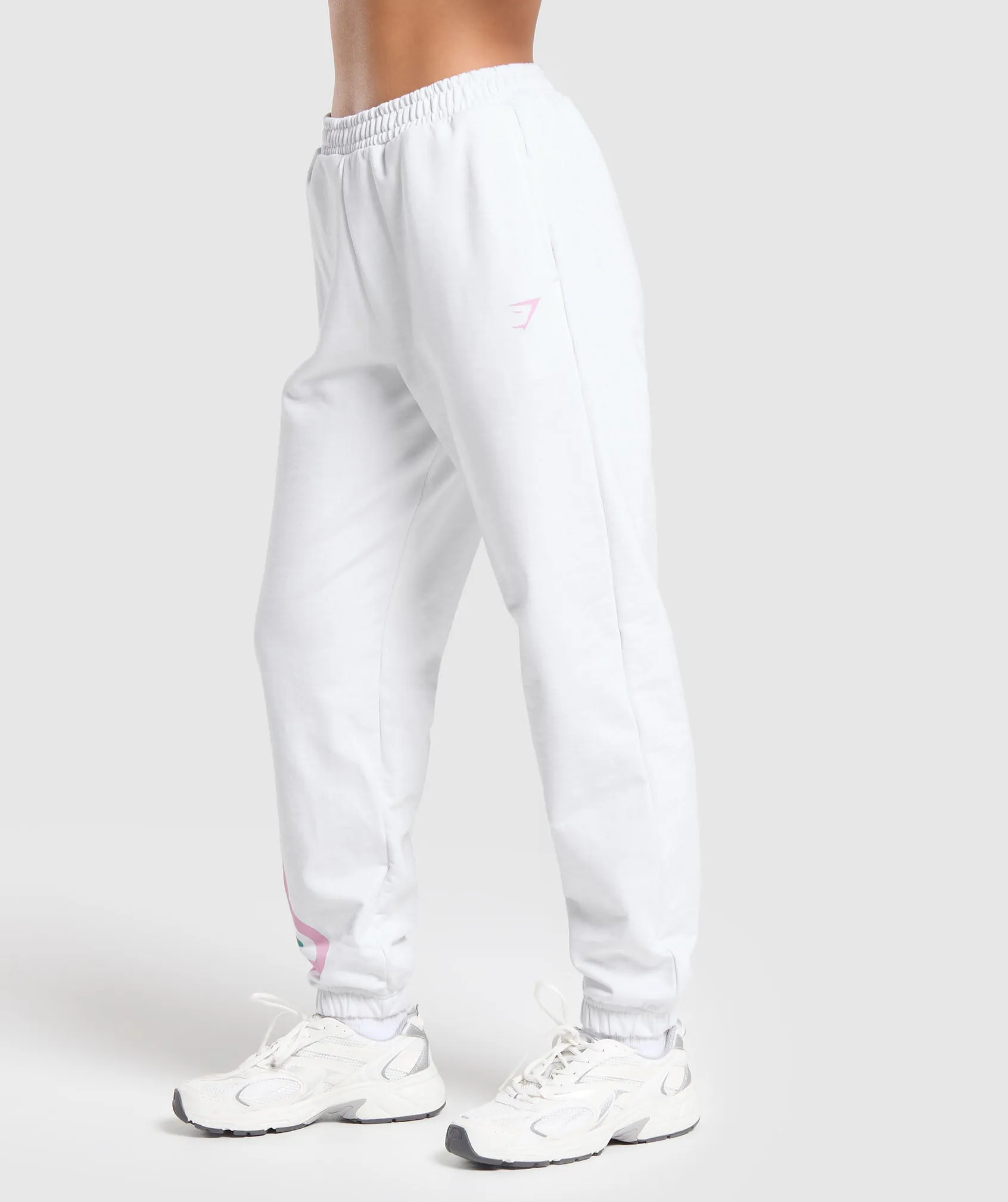 Gymshark Lifting Baddie Graphic Joggers - White