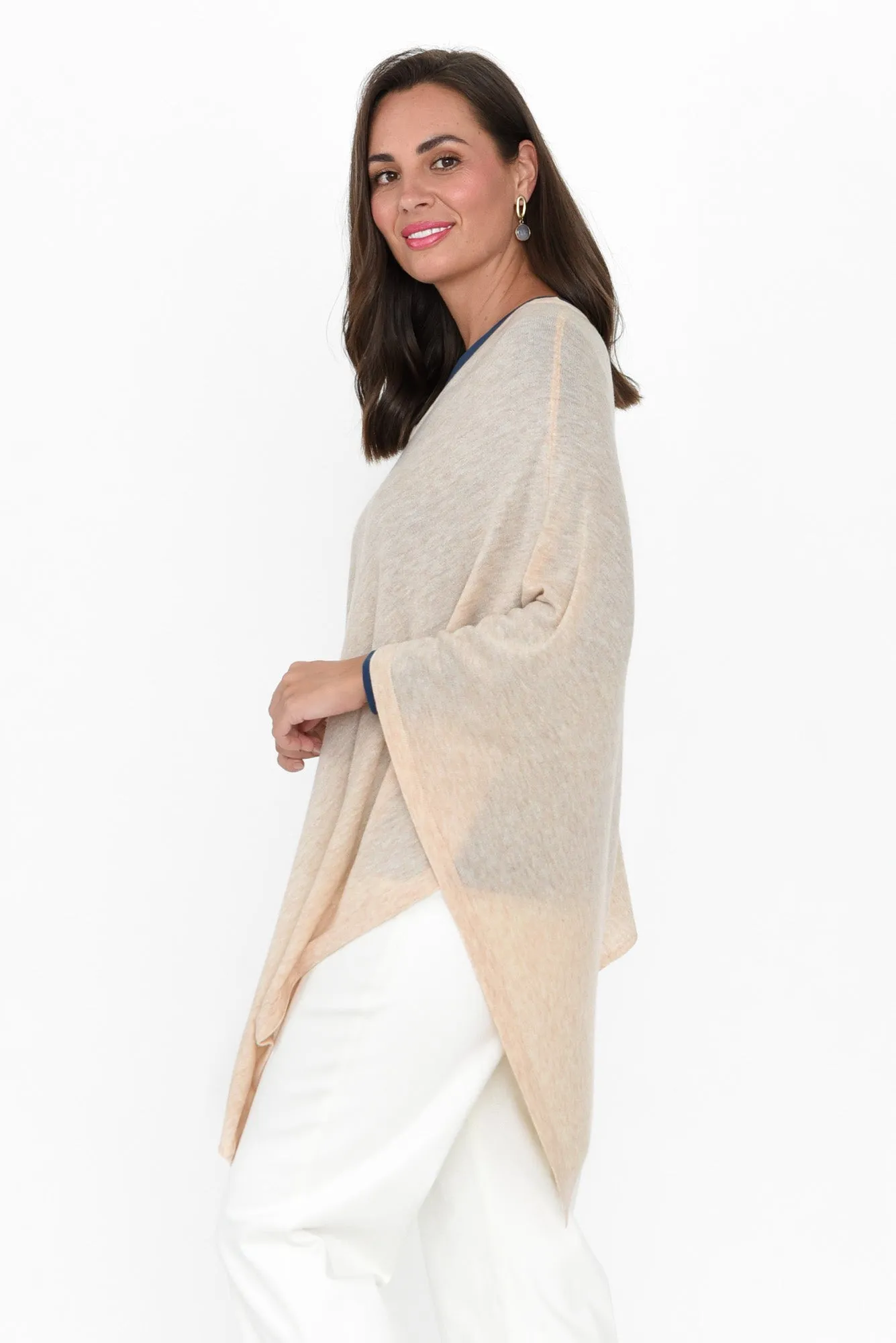 Haly Oat Wool Blend Poncho