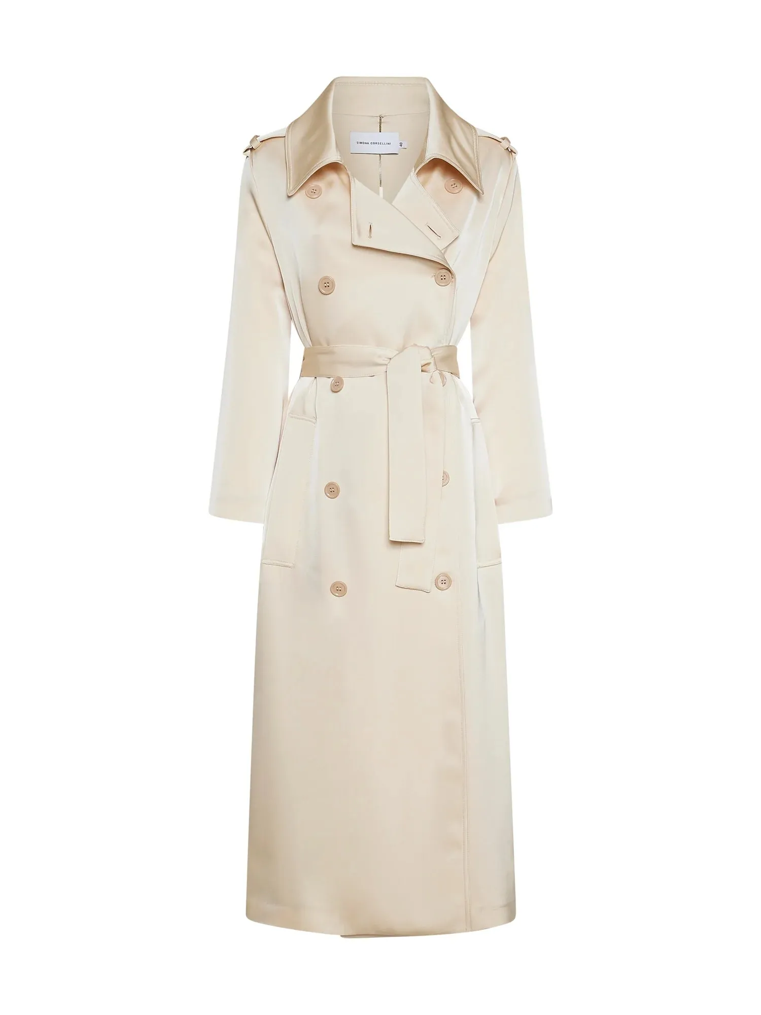 HEAVY SATIN TRENCH COAT - Simona Corsellini