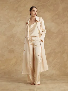 HEAVY SATIN TRENCH COAT - Simona Corsellini