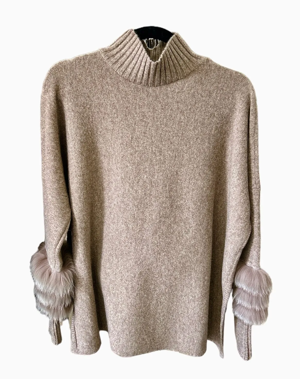 Imola Turtleneck Boxy Sweater Taupe