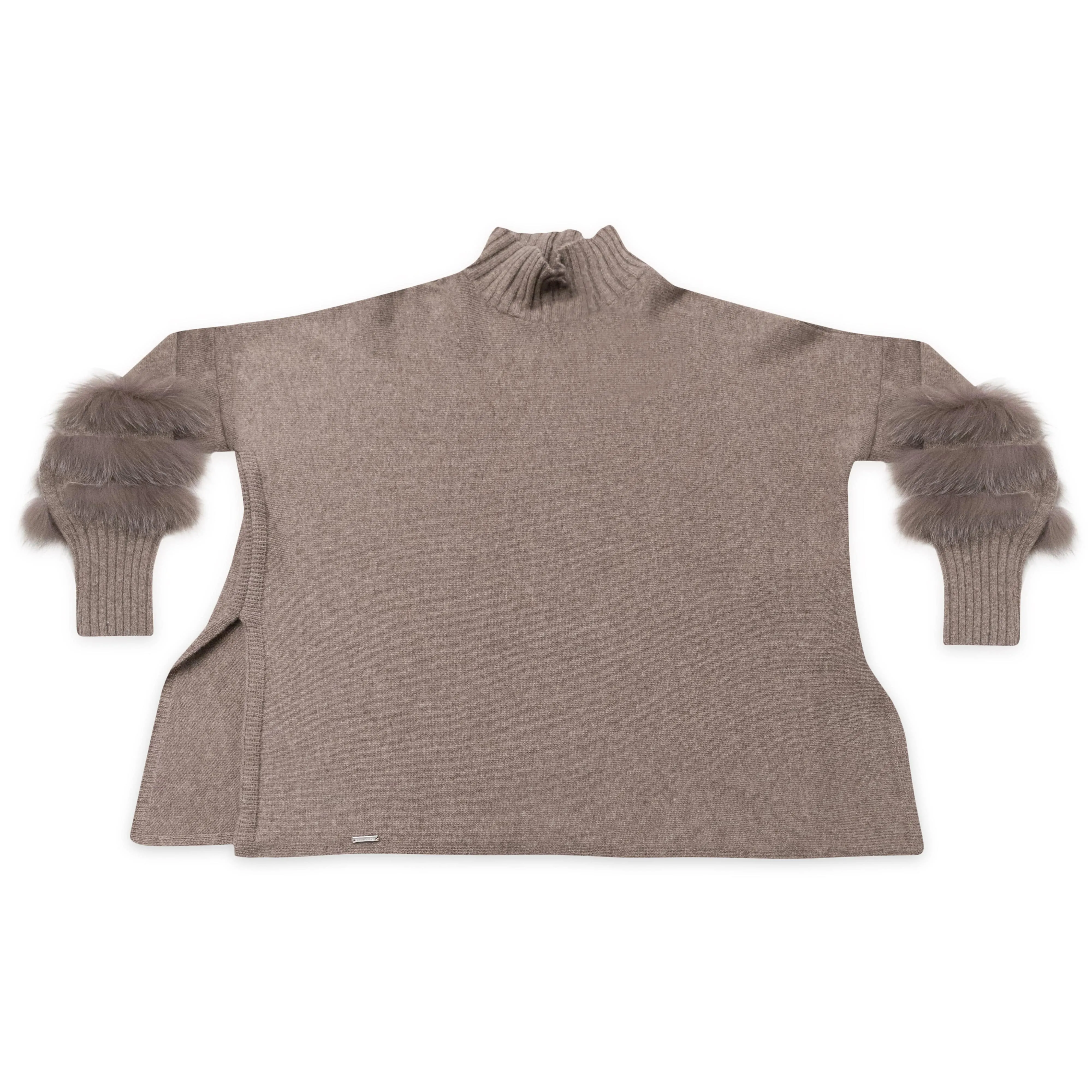 Imola Turtleneck Boxy Sweater Taupe