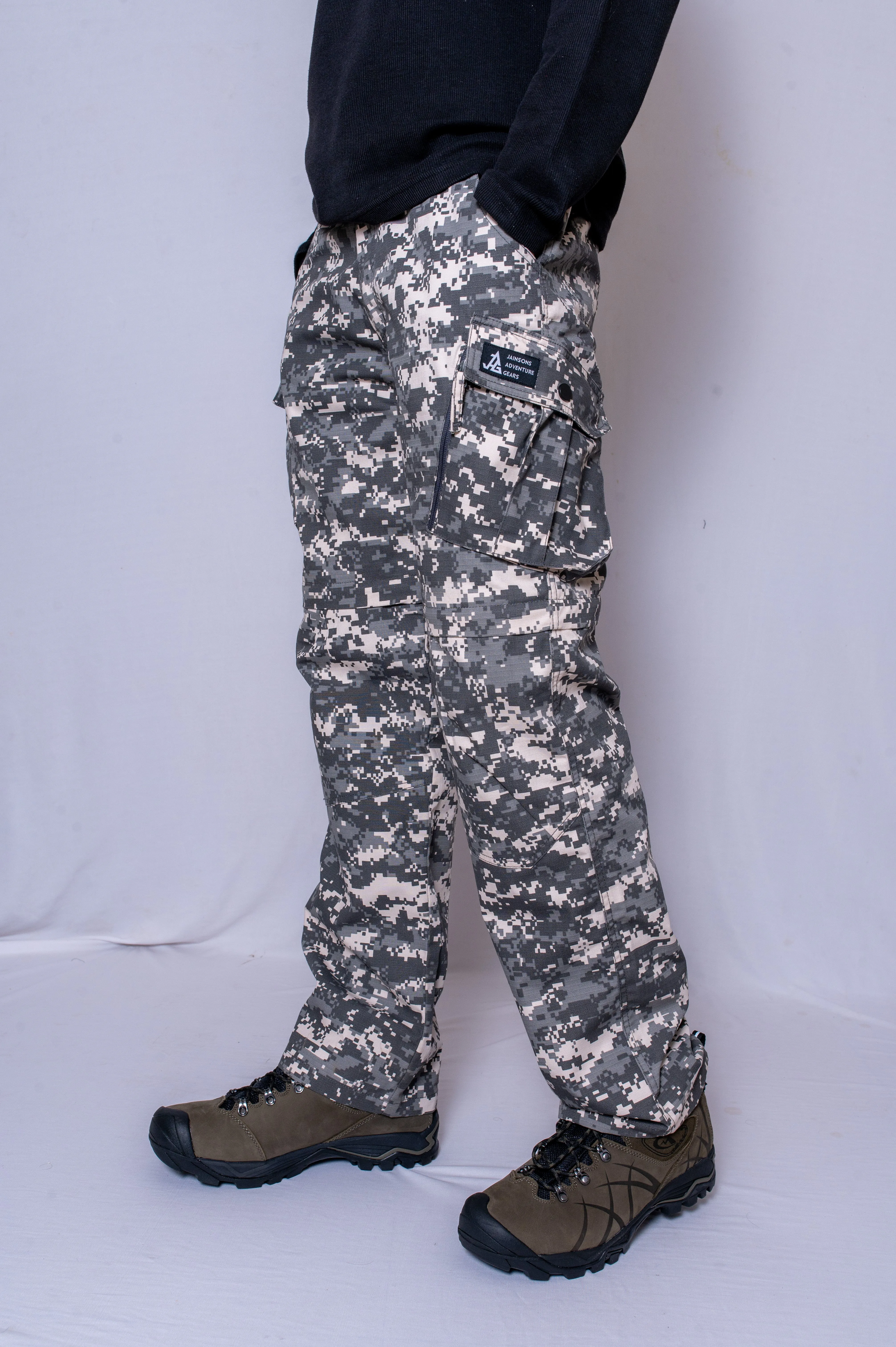 JAG Combat Infantry Military Cargo Pants | Trekking, Hiking & Travel Pants | Digi Camo | Convertible Cargo Pants