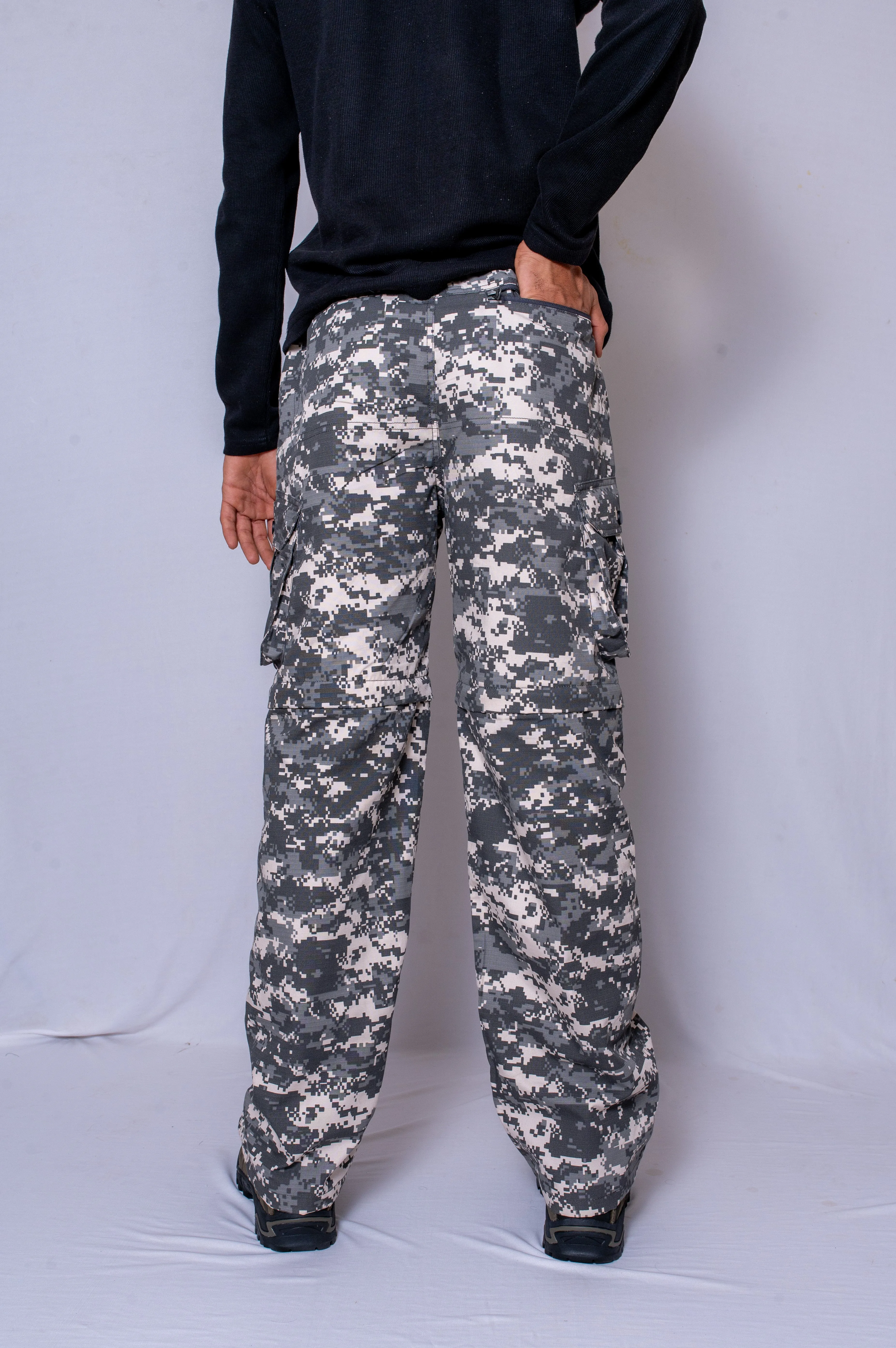 JAG Combat Infantry Military Cargo Pants | Trekking, Hiking & Travel Pants | Digi Camo | Convertible Cargo Pants