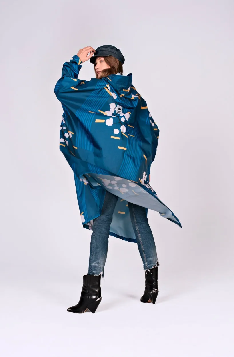 Japanese Blossom Rain Poncho