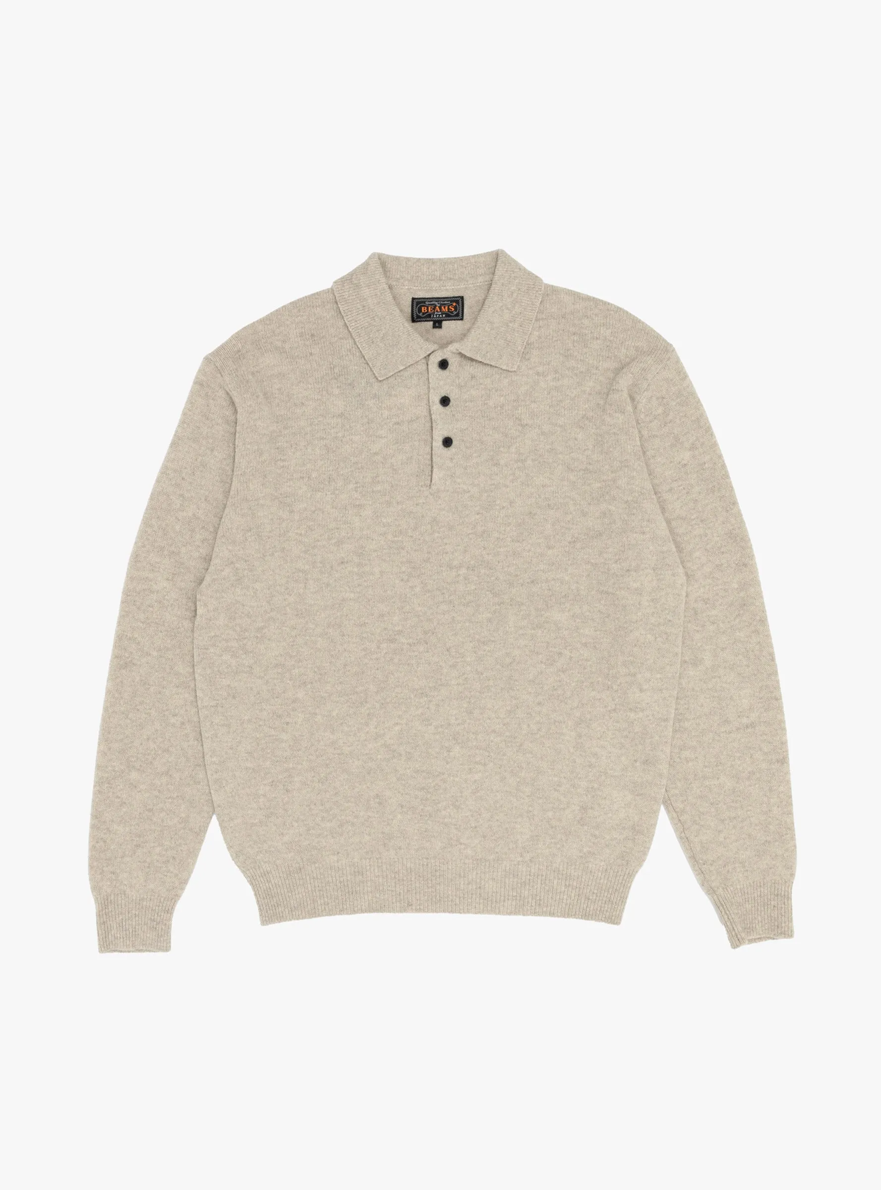 Knit Polo 9G Beige