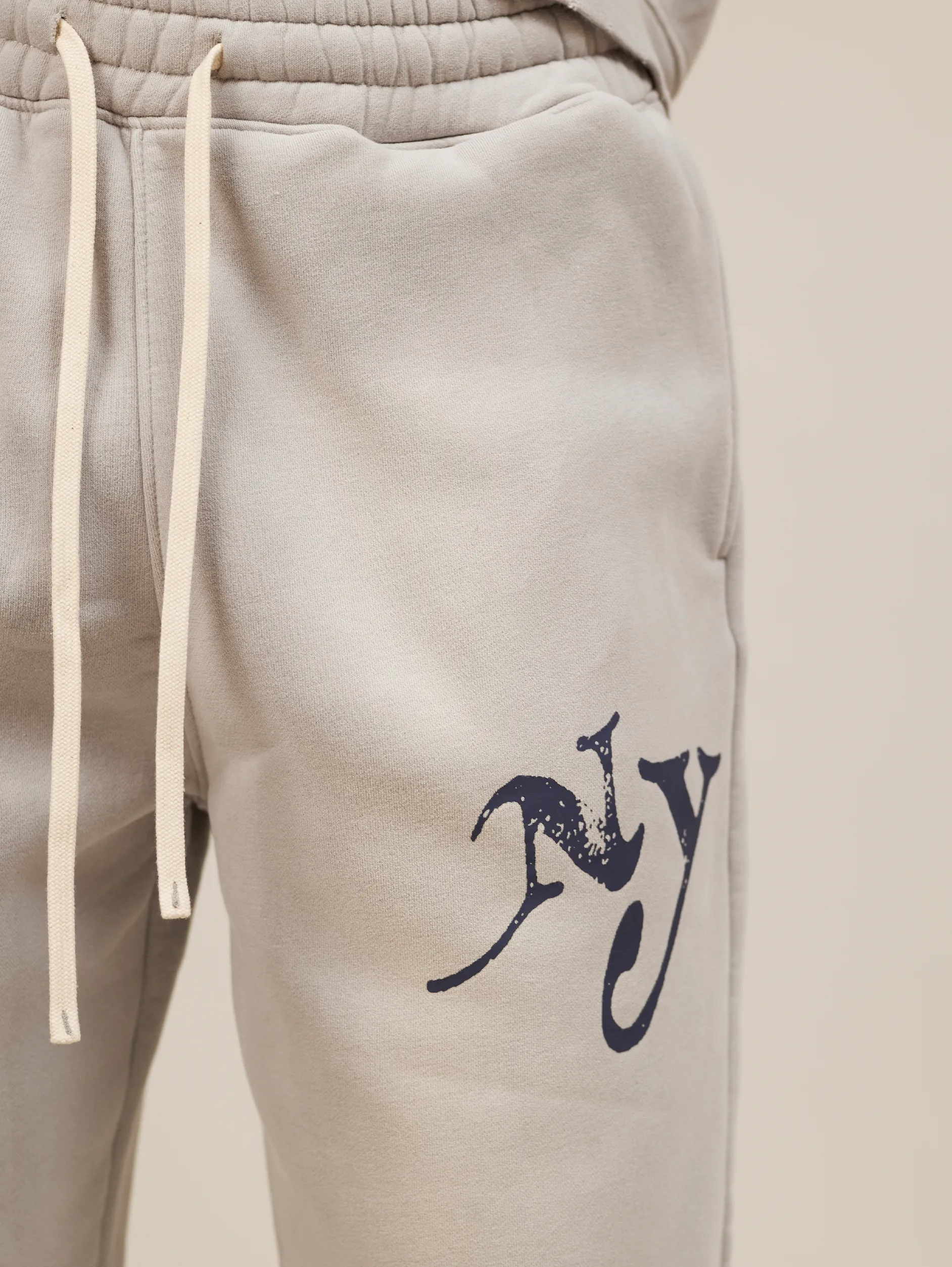 LIGHT GREY SUNFADED SWEATPANTS "NY"