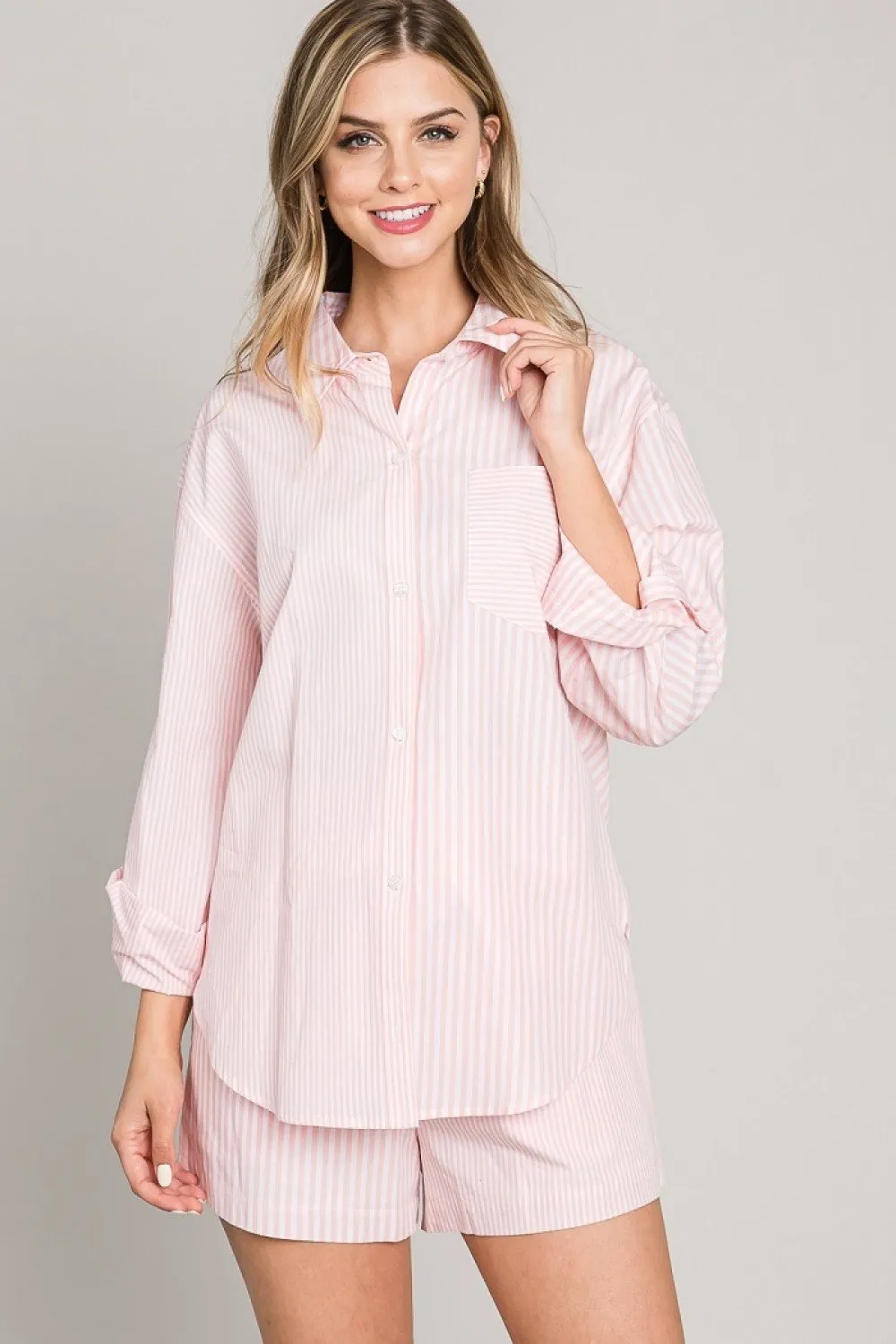 Light Poplin Twin-Stripe Shirt