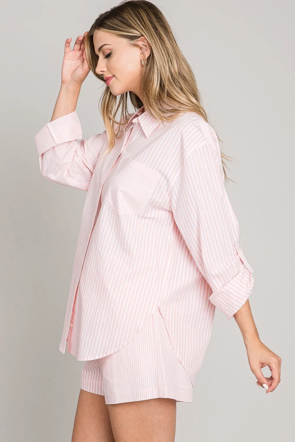 Light Poplin Twin-Stripe Shirt