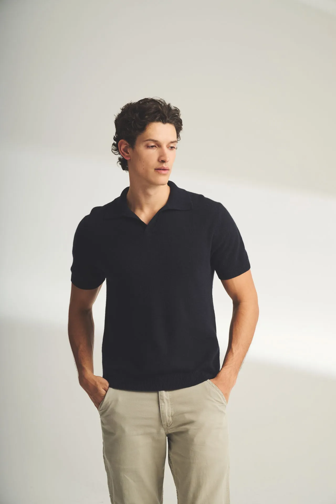 Lightweight Cashmere Short Sleeve Polo