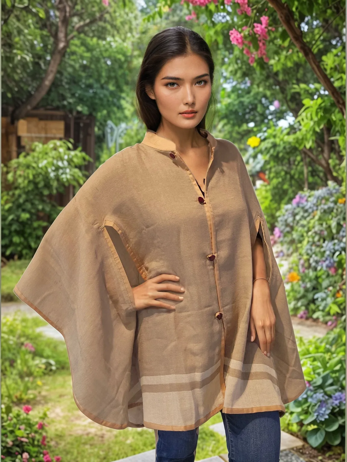 Lily Wool blend Poncho