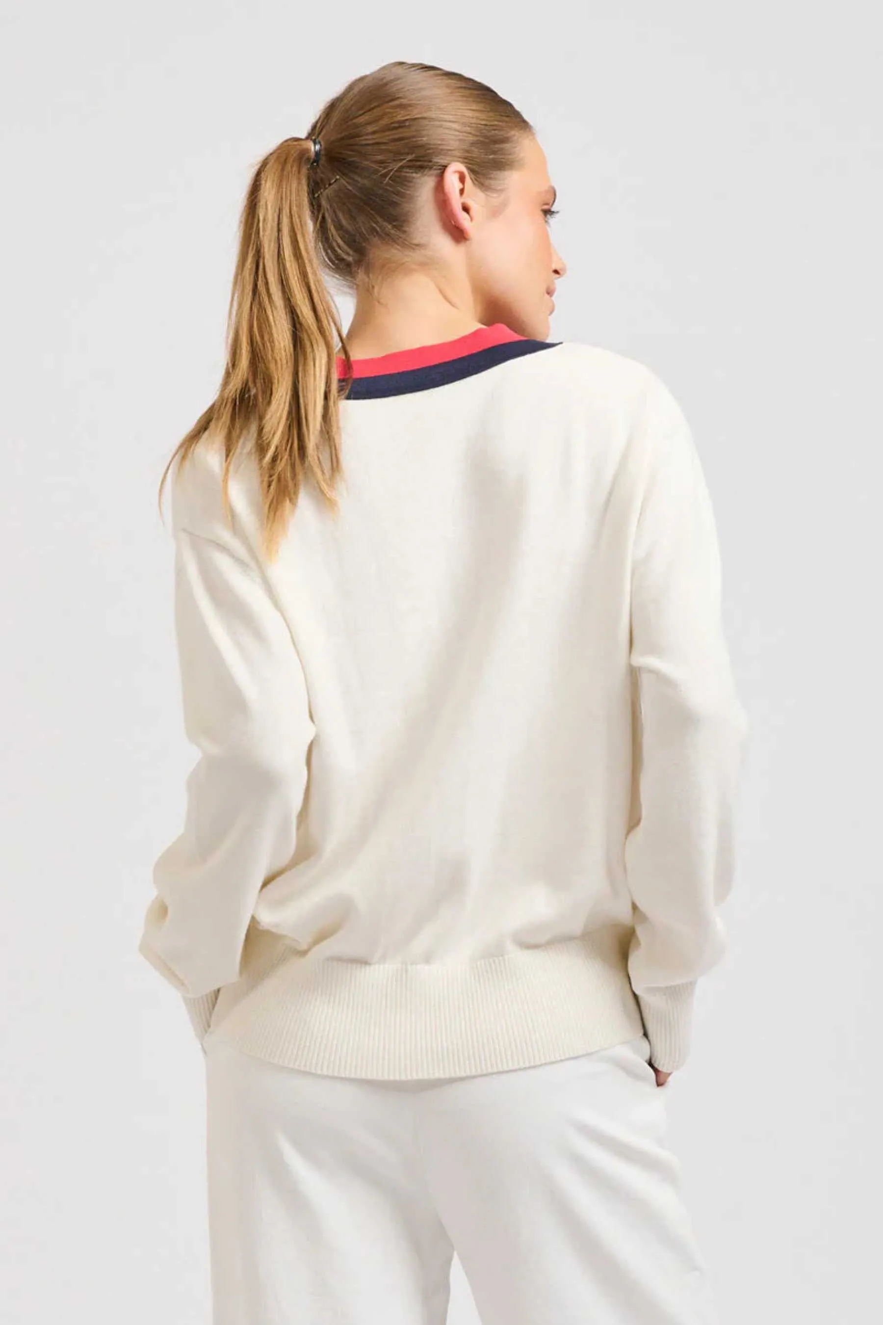 Links Sweater | Club White/Navy/Red