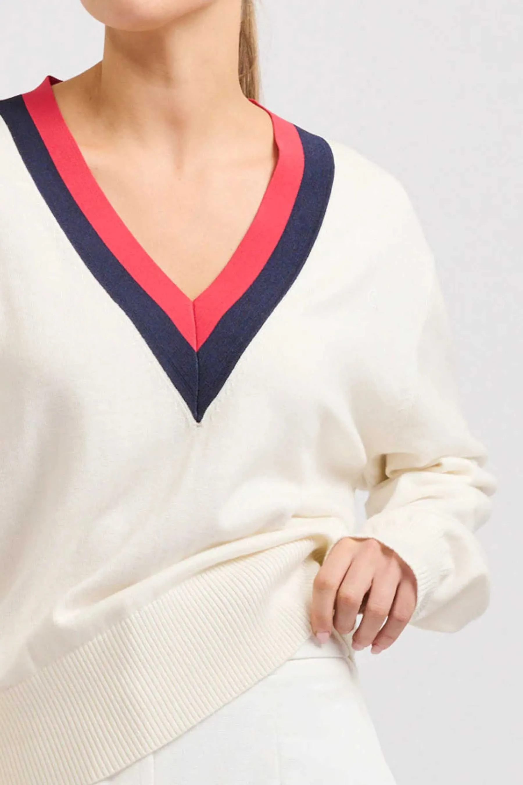 Links Sweater | Club White/Navy/Red