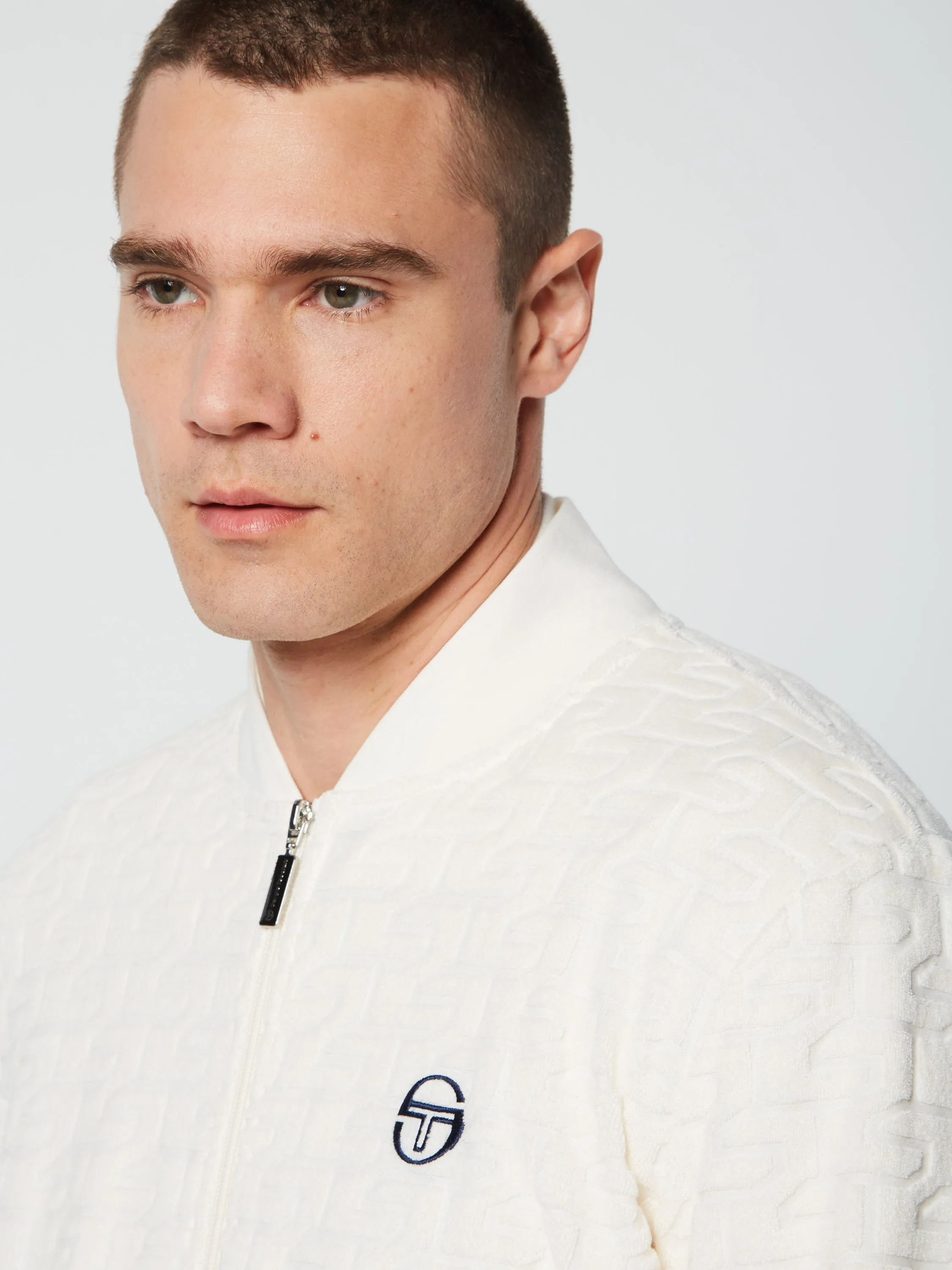 Livata Monogram Track Jacket- Gardenia