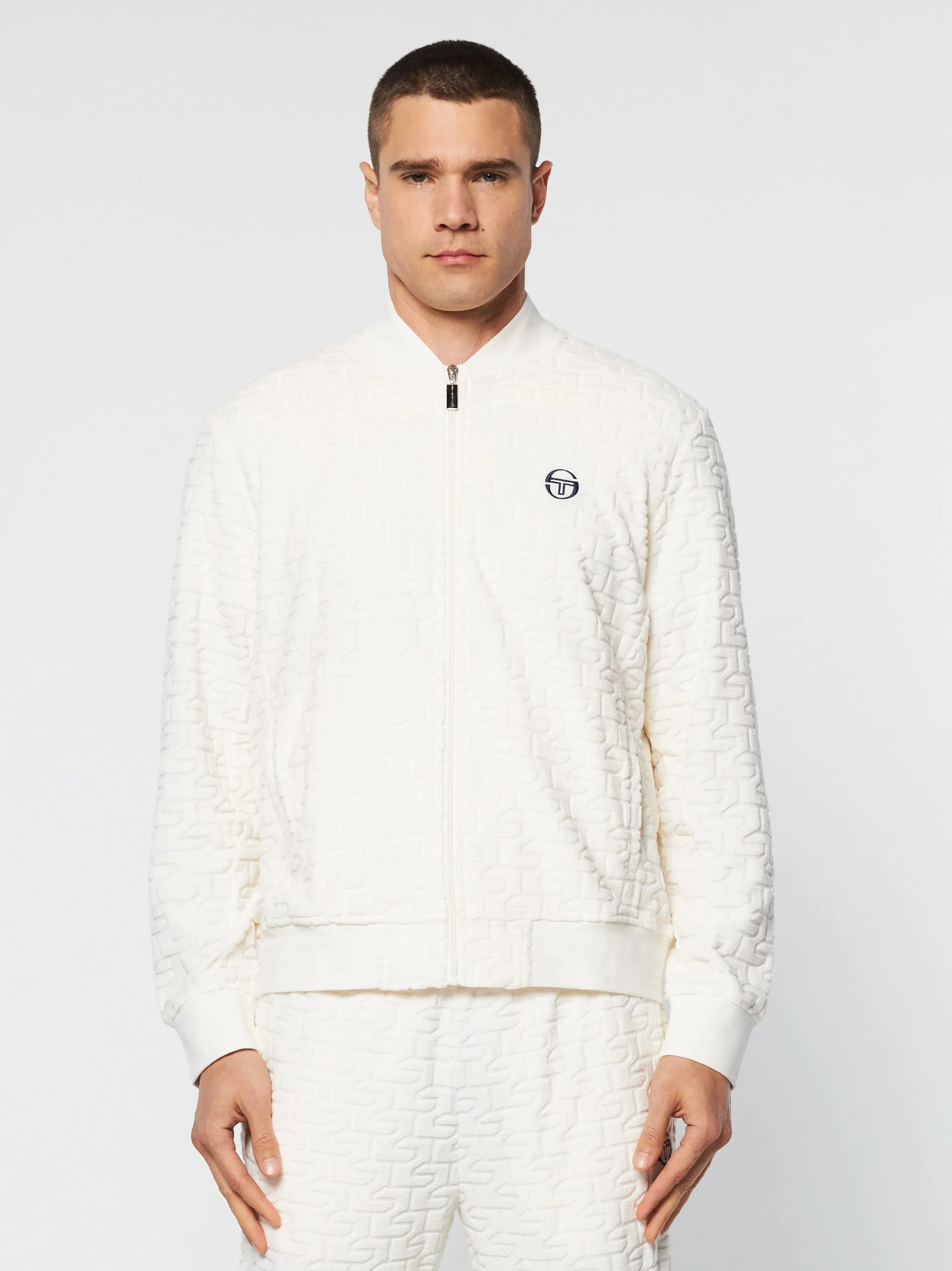 Livata Monogram Track Jacket- Gardenia