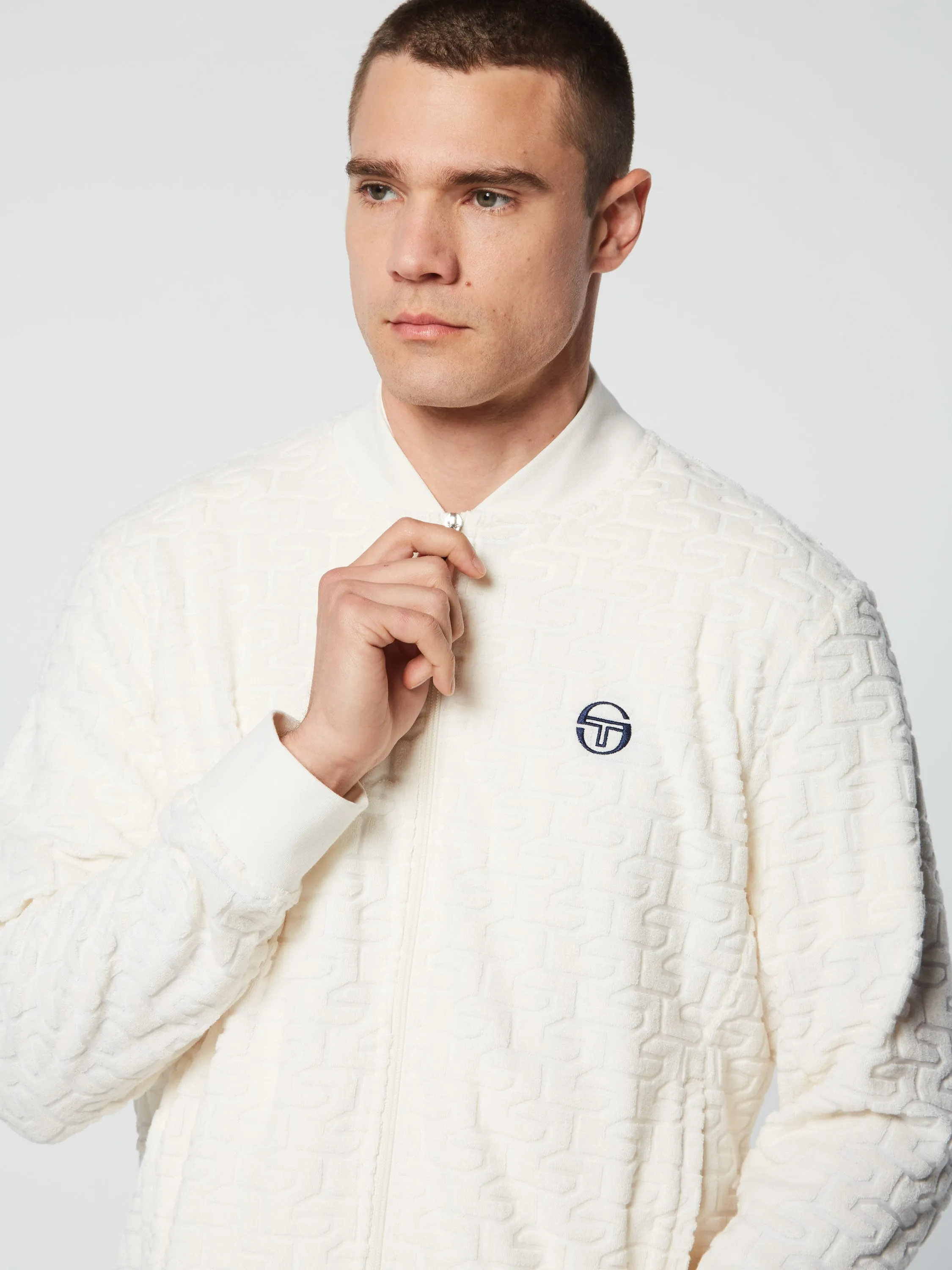 Livata Monogram Track Jacket- Gardenia