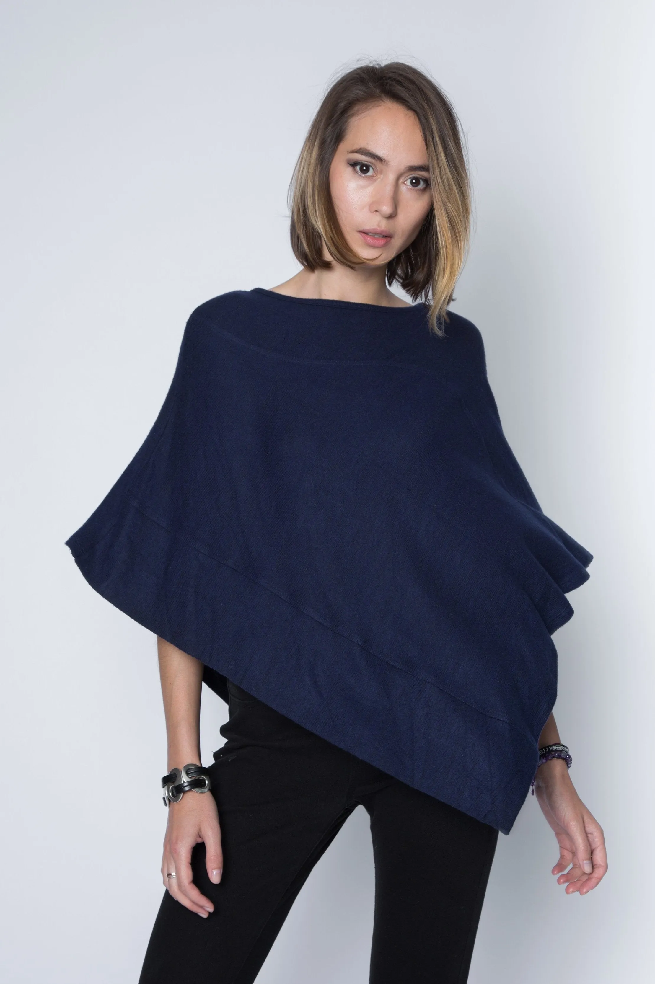 Long Poncho Sweater Wrap and Shawl