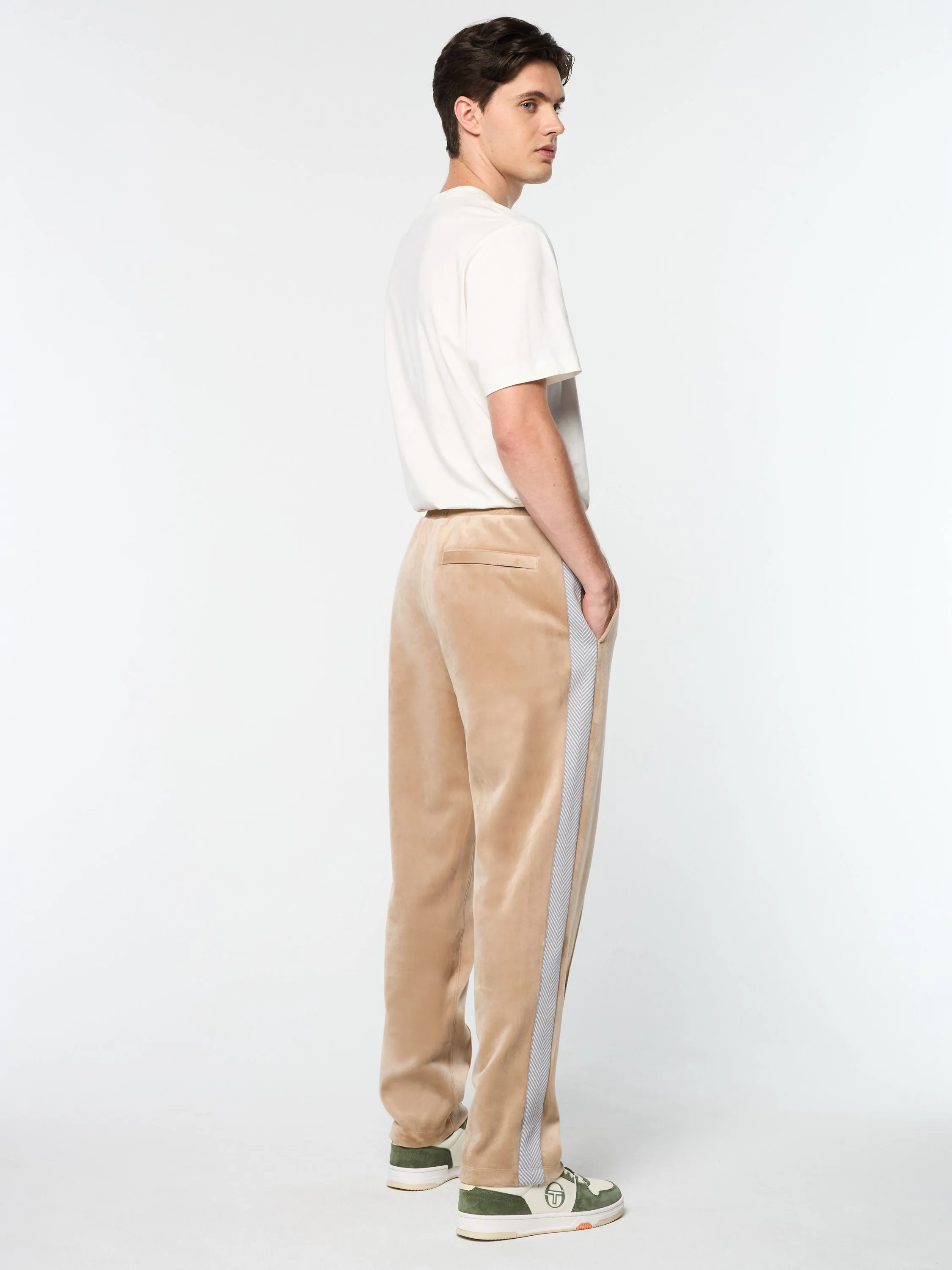 Maglia Velour Track Pant- Humus