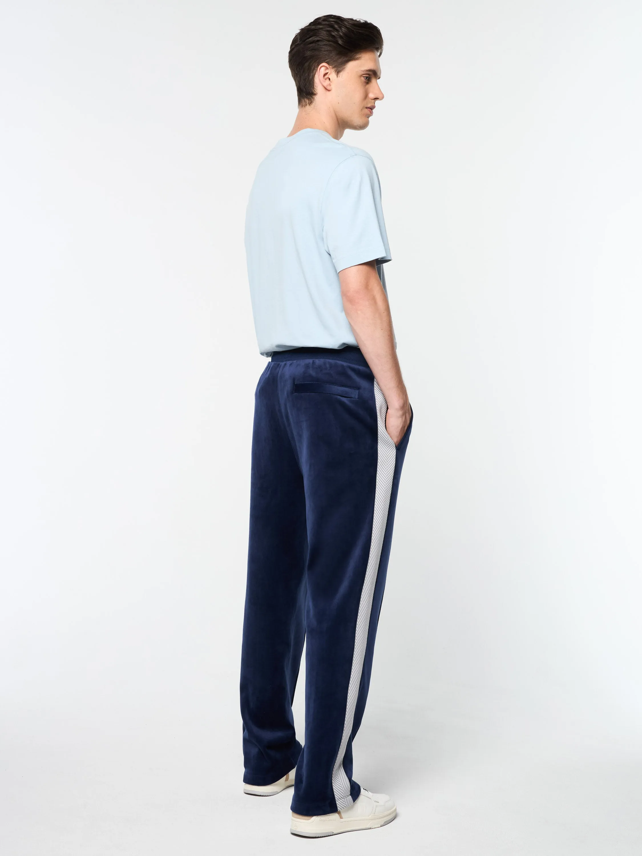 Maglia Velour Track Pant- Maritime Blue