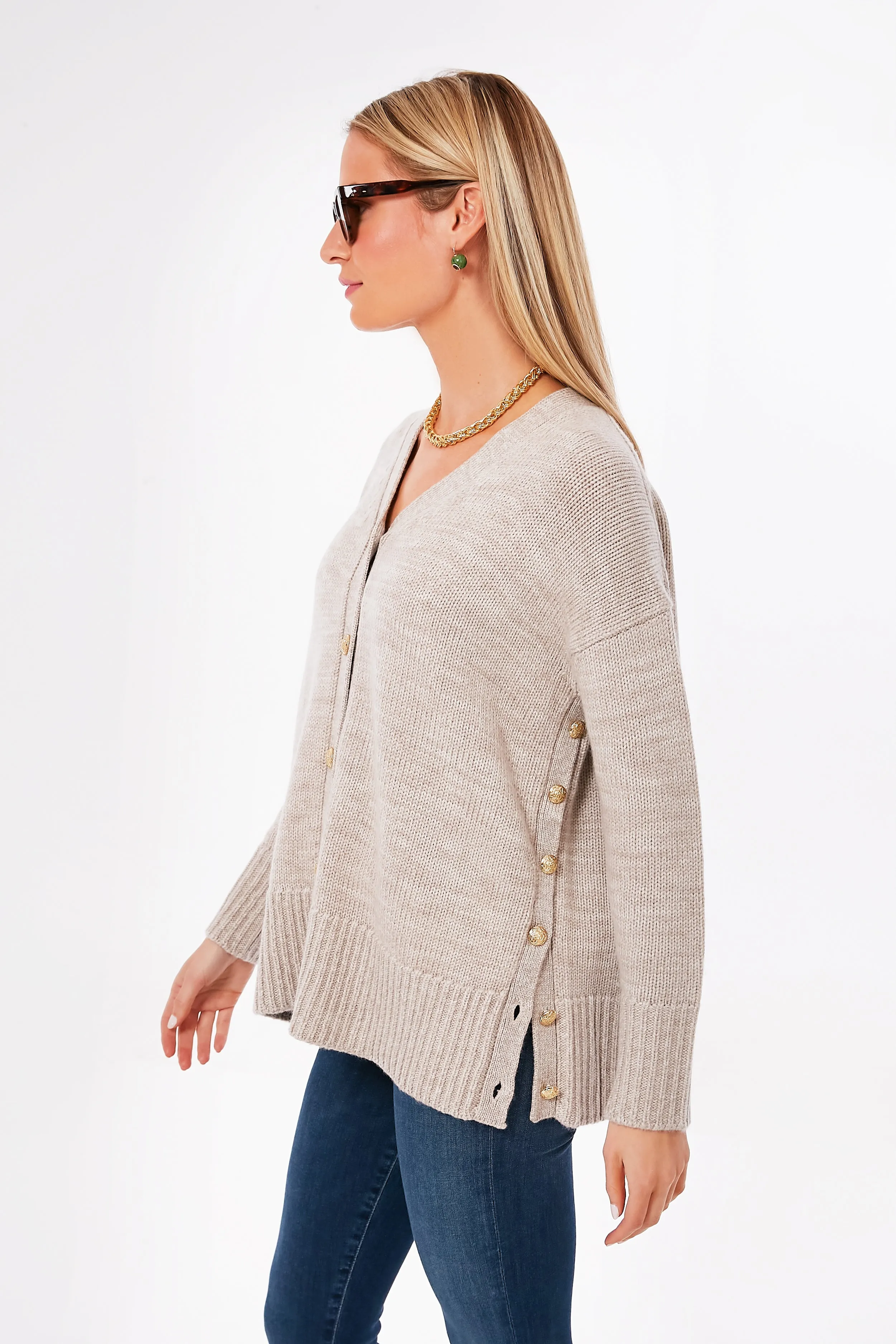 Marled Cream Meyers Cardigan