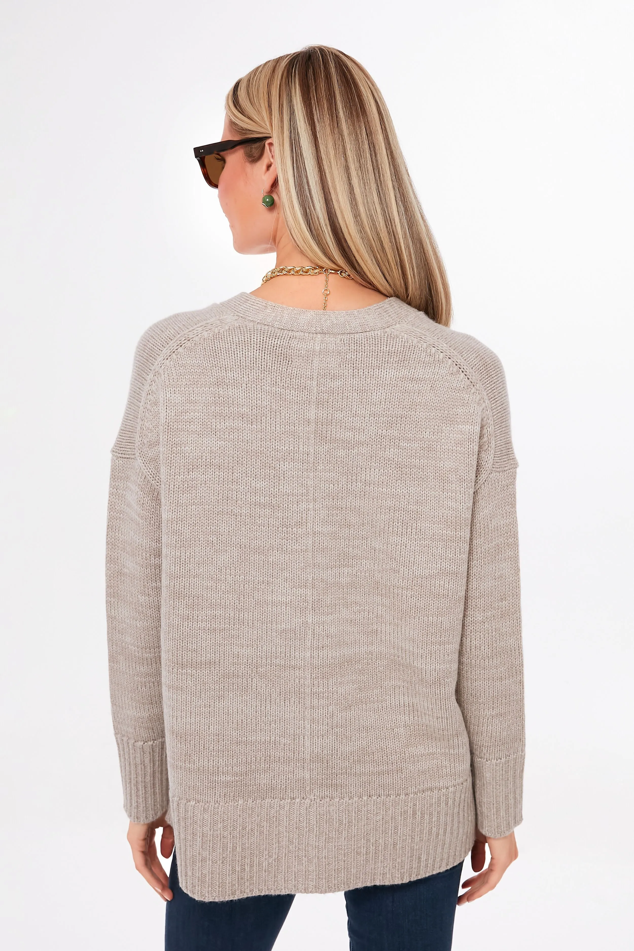 Marled Cream Meyers Cardigan