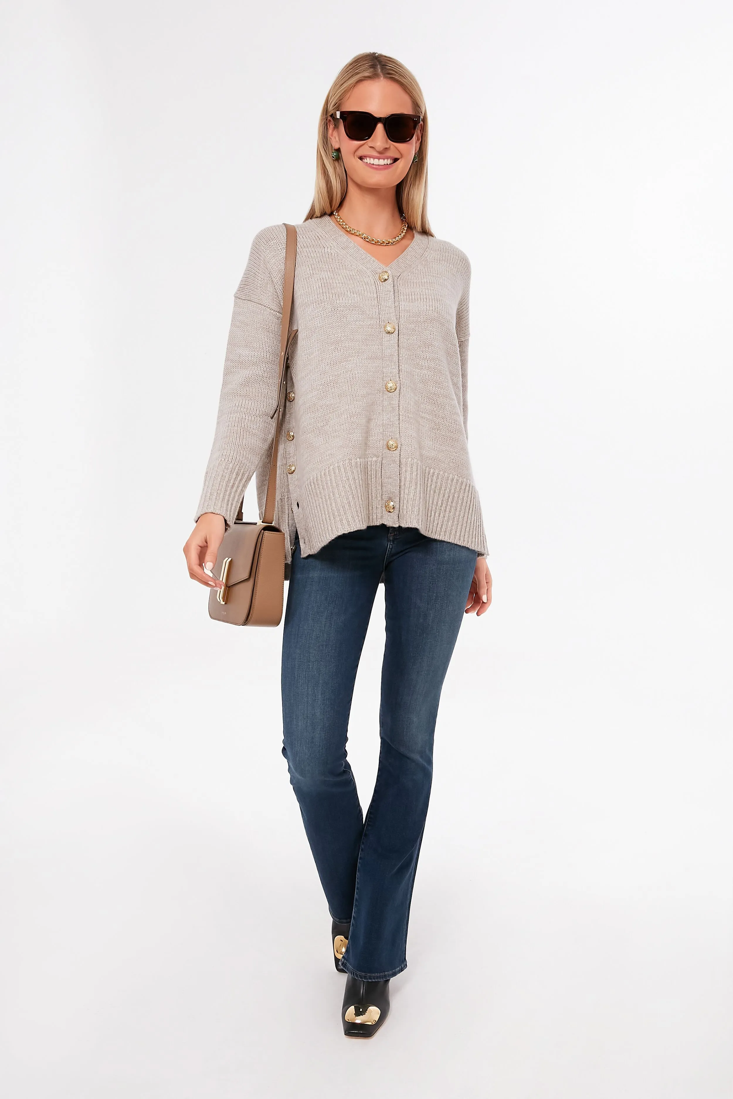 Marled Cream Meyers Cardigan