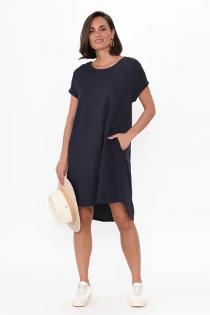 Maxine Charcoal Cotton T-Shirt Dress