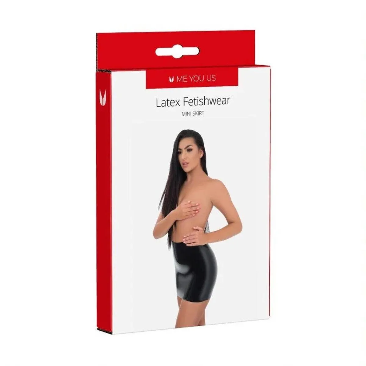 Me You Us Latex Mini Skirt Black Large