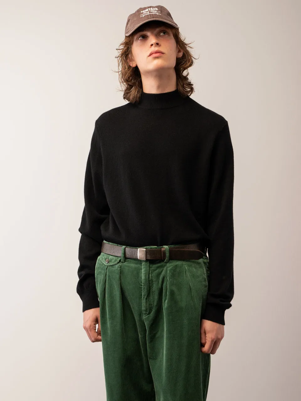 Men Mockneck Sweater_Black