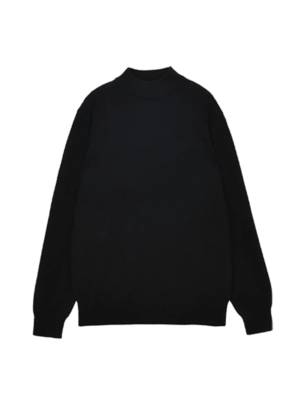 Men Mockneck Sweater_Black