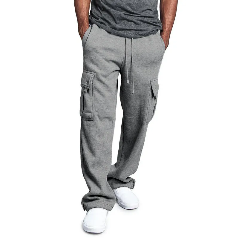 Men's Casual Plus Size Wide Leg Cargo Sweatpants