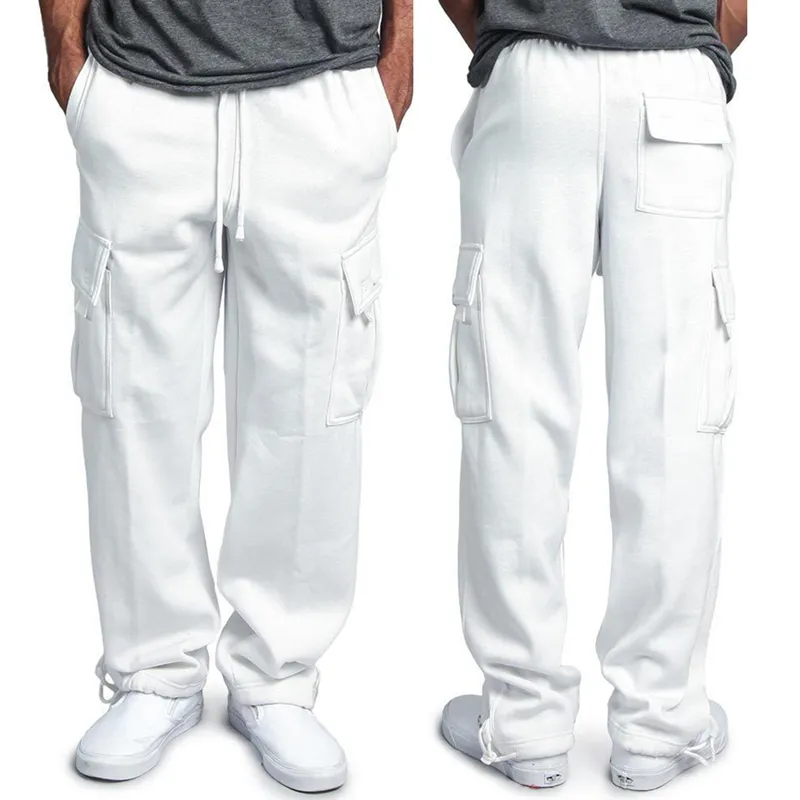 Men's Casual Plus Size Wide Leg Cargo Sweatpants