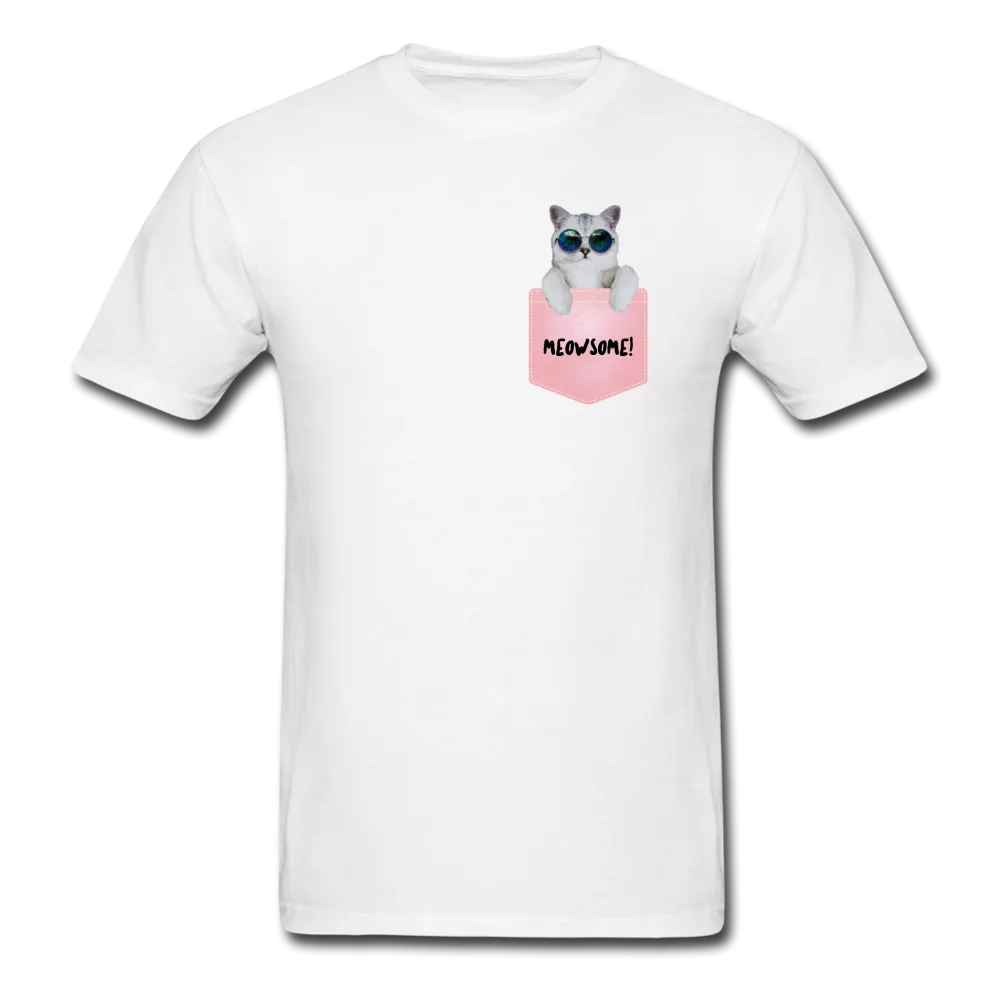 Meowsome Pocket Cat Men's Funny T-Shirt