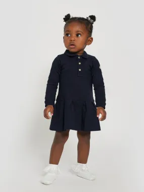 Moncler Enfant Baby Girls Polo Dress in Navy