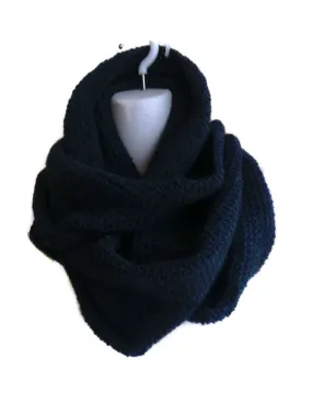 Navy Blue Alpaca Infinity Scarf