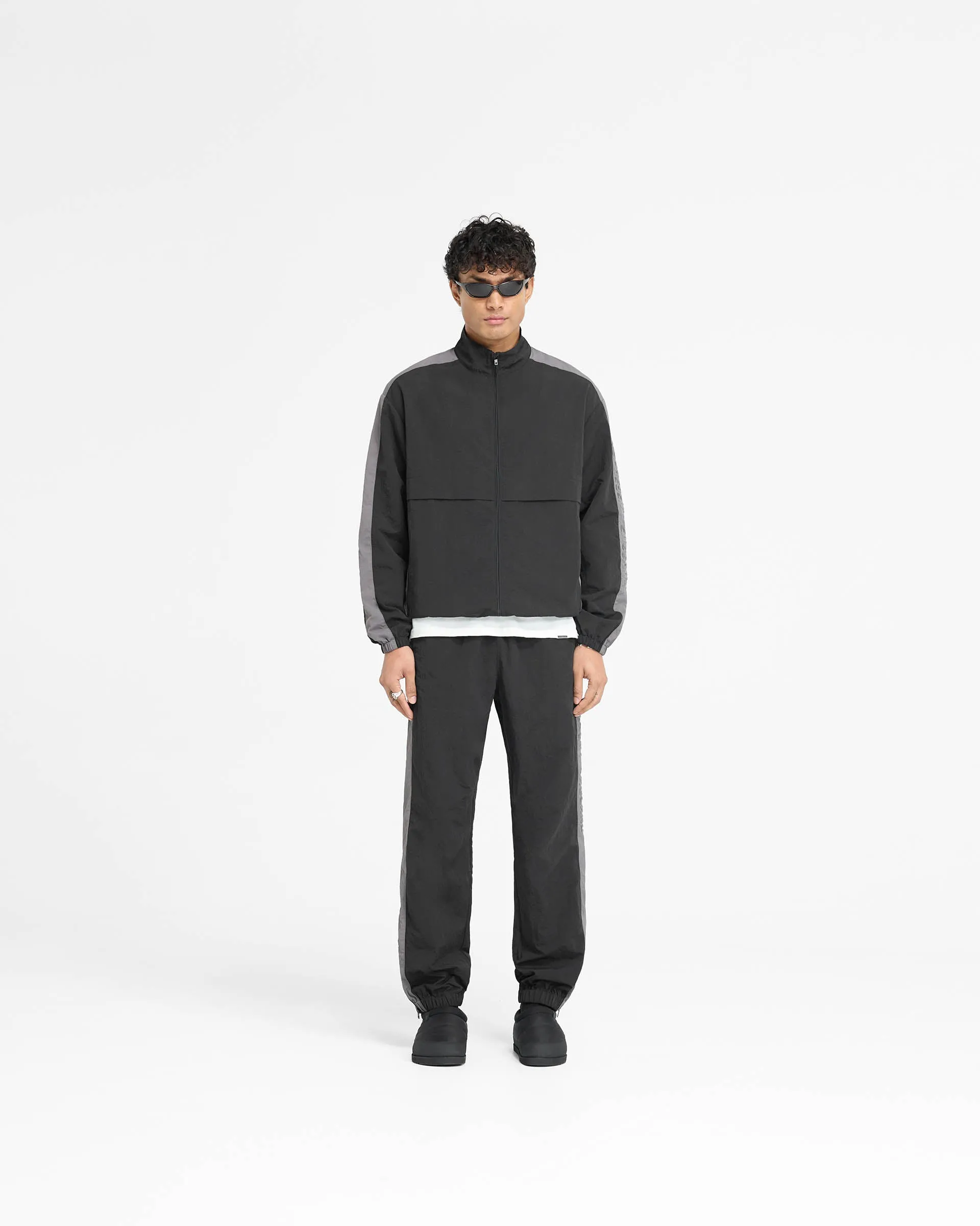 Nylon Track Jacket - Black