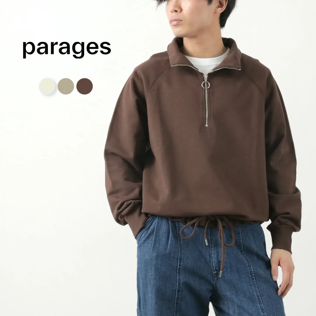 PARAGES / Battle Half Zip Sweatshirt