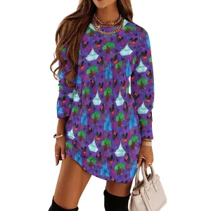 Park Hopper Fireworks Long Sleeve Patchwork T-shirt Dress