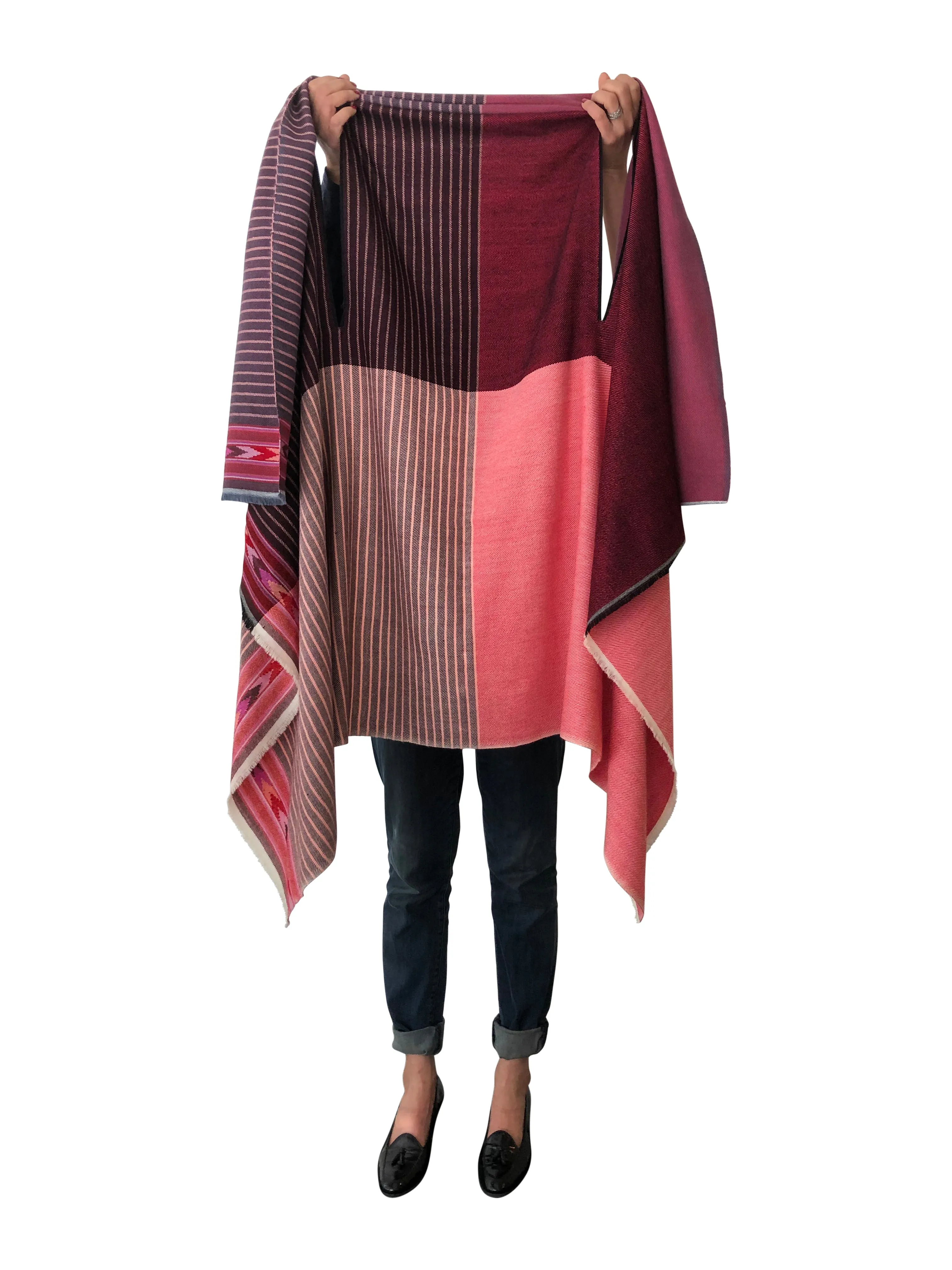 PETITE Light Wool Cape Fusion Red